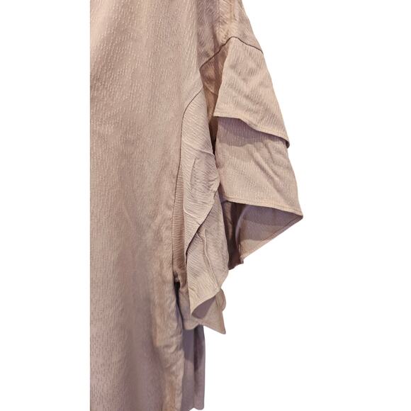 NWT Chicos 1 (M) pink Flutter sleeve shirt career casual comfort minimalist NEW - Picture 3 of 7